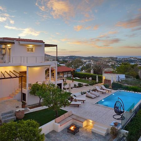 Spacious Villa With Private Eco-Pool And Panoramic Sea View Agia Pelagia  Buitenkant foto