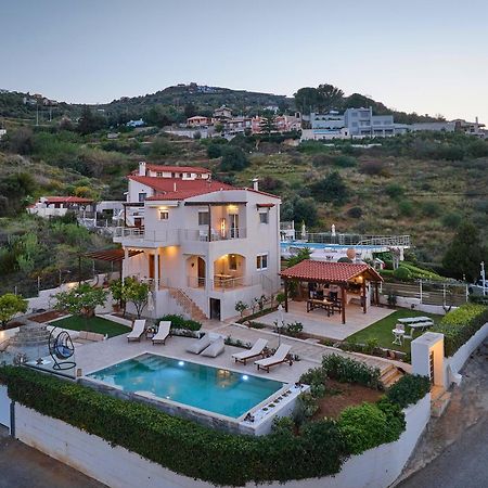 Spacious Villa With Private Eco-Pool And Panoramic Sea View Agia Pelagia  Buitenkant foto