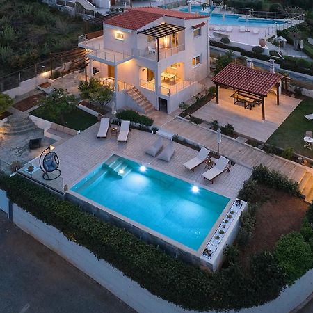 Spacious Villa With Private Eco-Pool And Panoramic Sea View Agia Pelagia  Buitenkant foto