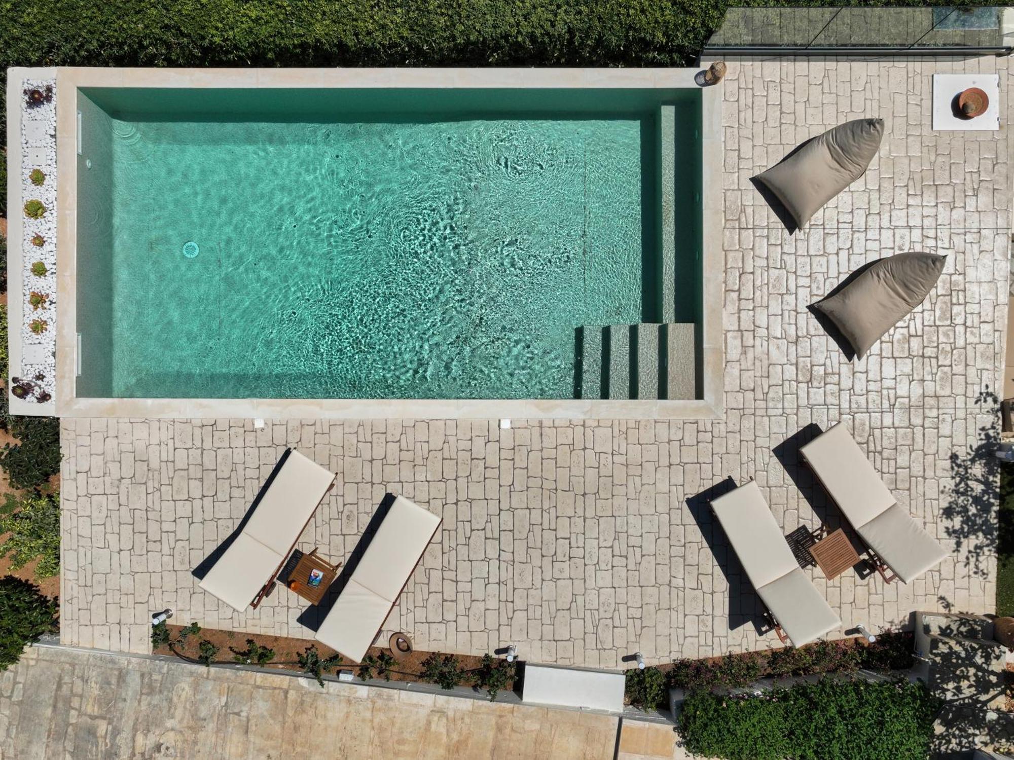 Spacious Villa With Private Eco-Pool And Panoramic Sea View Agia Pelagia  Buitenkant foto