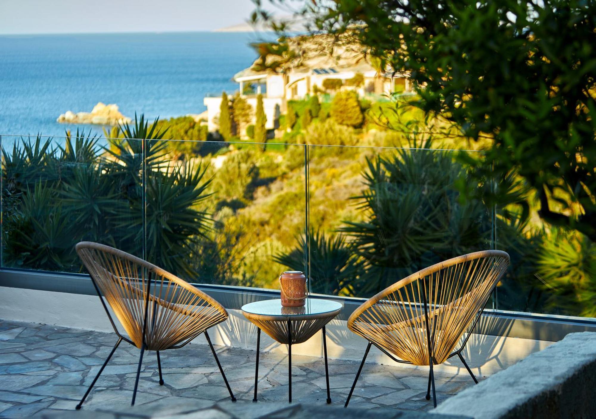 Spacious Villa With Private Eco-Pool And Panoramic Sea View Agia Pelagia  Buitenkant foto