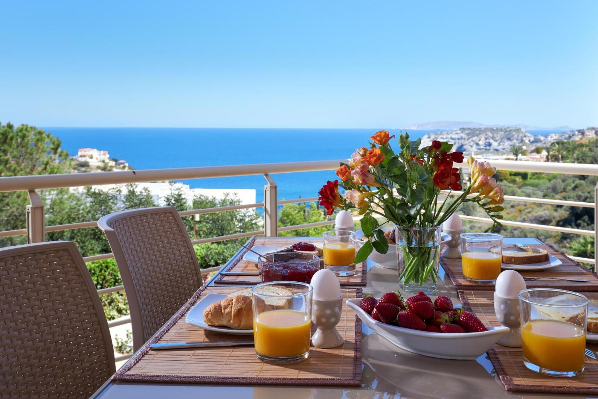 Spacious Villa With Private Eco-Pool And Panoramic Sea View Agia Pelagia  Buitenkant foto
