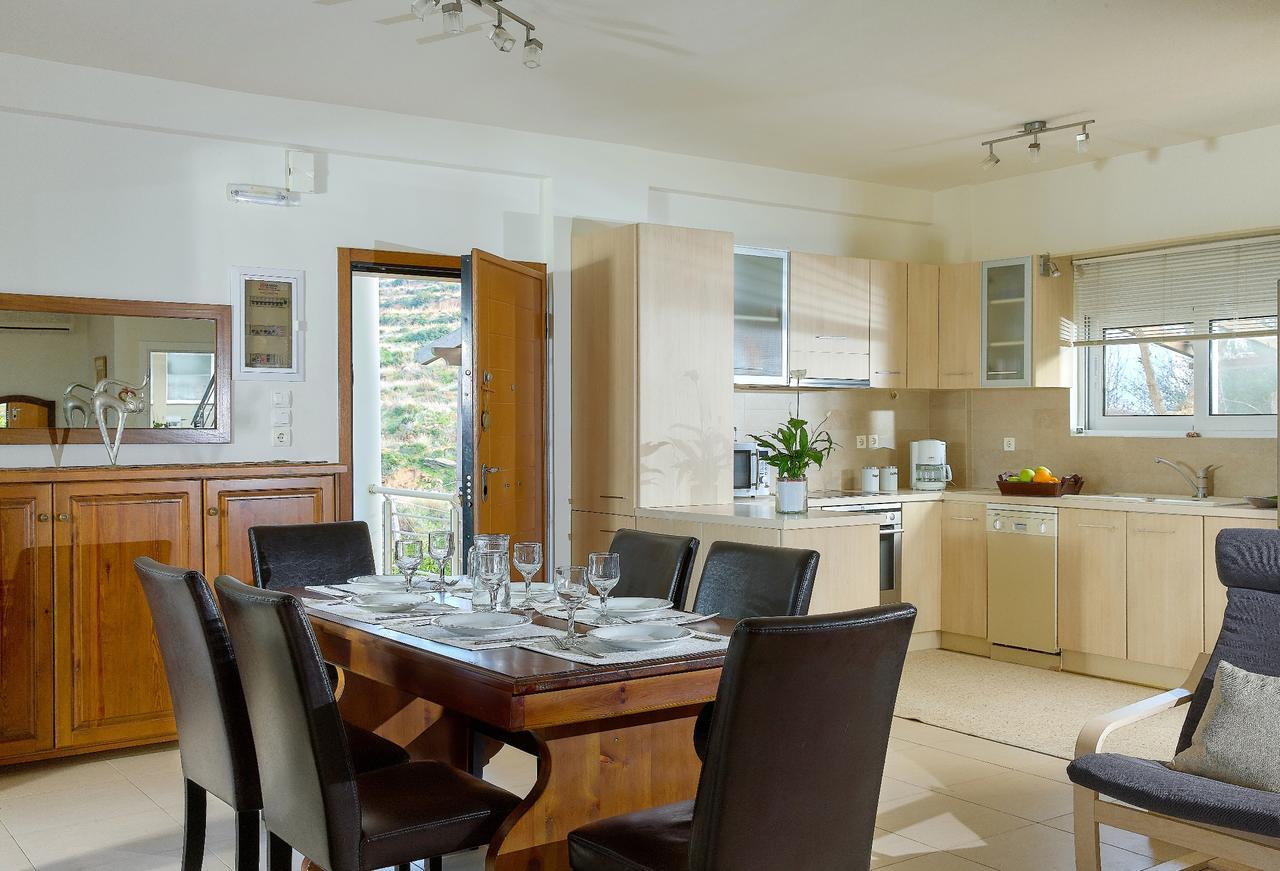 Spacious Villa With Private Eco-Pool And Panoramic Sea View Agia Pelagia  Buitenkant foto